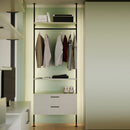 Kit Supporti per Mensole e Appendiabiti in Legno e Alluminio Emuca Zero Nero