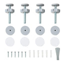 Cancelletto per Cani Regolabile 76-103cm con Chiusura Automatica Acciaio Bianco      