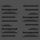 Set 20 Maniglie per Mobili 160 mm in Alluminio Emuca Suez Nero