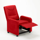 Poltrona Relax Reclinabile Manuale 62x71x100 cm in Tessuto Rosso
