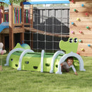 Tunnel per Bambini 3-6 Anni a Forma di Coccodrillo in Plastica Verde   