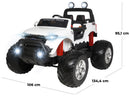 Macchina Elettrica per Bambini 2 posti Fuoristrada 12V con Licenza Ford Monster Truck 4x4 Bianca