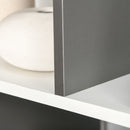Mobile Libreria a 8 Ripiani 100x24x124 cm in Legno Grigio Carbone   