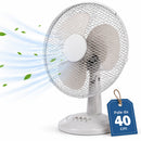 Ventilatore da Tavolo Autoportante Ø40cm Potenza 45W 3 Velocità Sabbia      