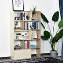 Libreria Scaffale a Ripiani Salvaspazio per Soggiorno in Legno 141x29x176 cm Bianco Rovere 