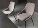 Set 4 Sedie Kira 51x59x85 cm Gambe in Metallo Bronzo Beige       