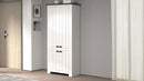 Scarpiera 4 Ante 84x42x200 cm Figo 4A Bianco Opaco/Report Grigio  