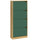 Scarpiera 4 Ante 63x24x150 cm Ripiani Doppia Profondità in MDF Quercia e Verde