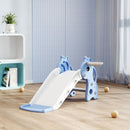 Scivolo per Bambini 1-3 Anni 106x51,5x52 cm con Scaletta Canestro da Basket e Pallone Design Giraffa in PP e PE Blu      