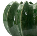 Cachepot Cactus Ø22x13,5 cm in Ceramica Verde      