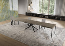 Tavolo Allungabile 160/420x90 cm Niket Tortora Gambe Antracite      