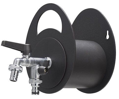 sconto Belfer 42/MU Wandschlauchhalter anthrazit mit doppeltem Auslaufhahn