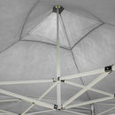 Gazebo Richiudibile Pieghevole 3x3m in Acciaio e PVC Impermeabile Bianco
