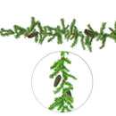 Ghirlanda Natalizia 280 cm Ramo di Albero con Bacche e Pigne Lunga