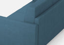 Divano Angolare 7 Posti 281x281x85 cm Karay in Tessuto Avio