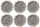 Set 6 Tovagliette con Frange Ø45x0,5 cm  in Polipropilene VdE Tivoli 1996 Shades of Stones