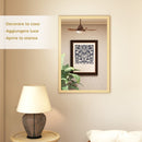 Specchio da Parete Rettangolare 40x60 cm con Ganci in Vetro e MDF Color Legno      