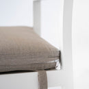 Set di 4 Sedie da esterno 55x56.5x86.5h cm in alluminio bianco