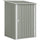 Casetta da Giardino Porta Attrezzi 100x104x160 cm con Porta in Acciaio Galvanizzato Grigio Chiaro