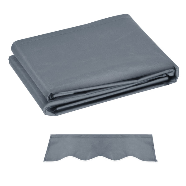 online Telo di Ricambio per Tenda Parasole Retrattile 4x3 m in Poliestere Anti UV 50+ Grigio