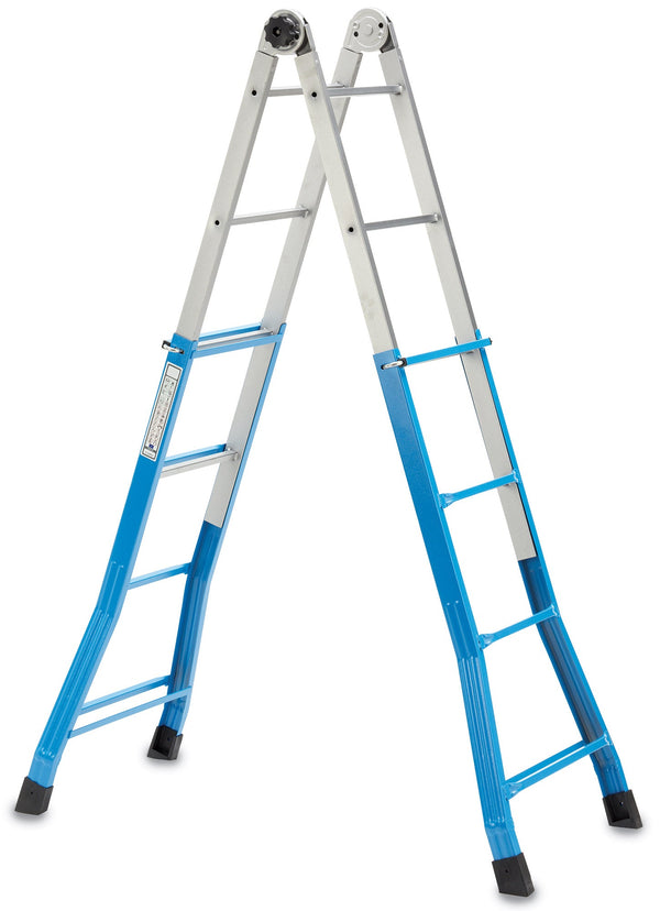 online Teleskopleiter aus Stahl 4+4 Stufen Fadi Everest Blue