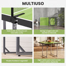 Tavolo da Ping Pong Pieghevole 182x91x76 cm con Rete in Acciaio e MDF Verde      
