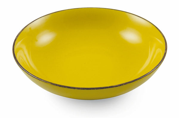 Set 6 Suppenteller Ø20,5x5 cm aus Steingut Villa d'Este Home Tivoli Baita Gelb glasiert prezzo