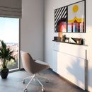 Lotto di 4 Staffe Pieghevole per Mensola L 200 Verniciato Bianco Acciaio Emuca