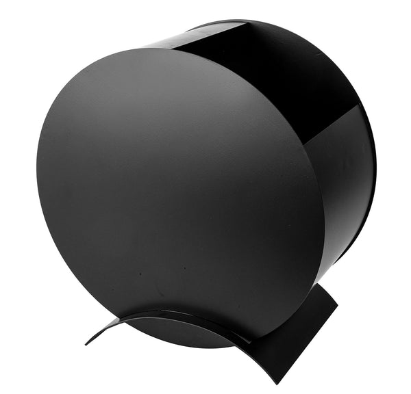 online Porta Pellet Salvadanaio Ø55x55 cm in Ferro Verniciato Grigio Martellato