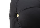 Puff Diamond Glam Nero Ø45x40 cm in Ferro e MDF e Spugna e Poliestere Nero e Oro