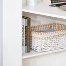 Scrivania da Ufficio con Libreria in Legno Bianco 120x55x120 cm 