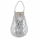 Lanterna Lauriane   in Vimini Bianco