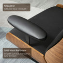 Sedia Poltrona Operativa da Ufficio 62x76,5x105 cm in Similpelle Nera