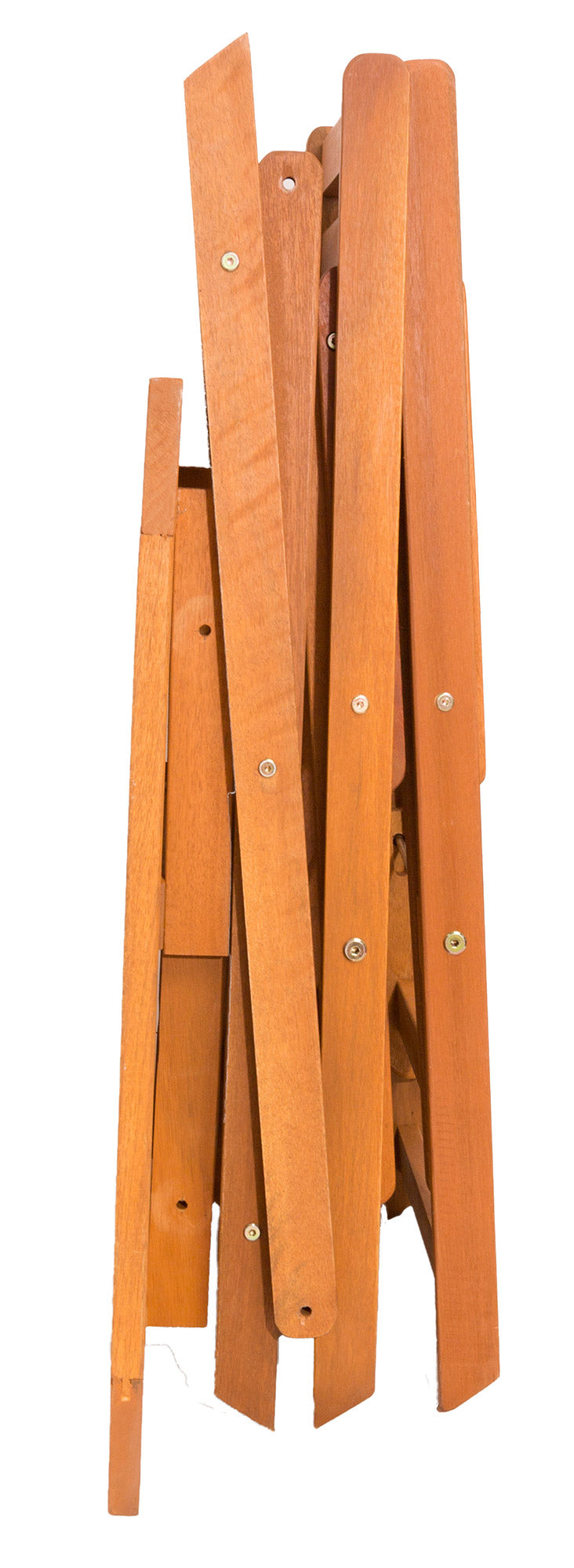 Set Tavolino e 2 Sedie Pieghevoli da Giardino in Legno Meranti