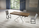 Tavolo Allungabile 180-284x90x74 cm Niket Noce Gambe Bianche