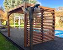 Pergola da Giardino con Veneziane Mobili 313x224x217 cm in Legno Picea Massello Termo Trattato