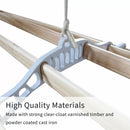 Stendibiancheria da Soffitto 6 Stecche 120x56x14 cm con Sistema di Carrucole in Legno e Corda