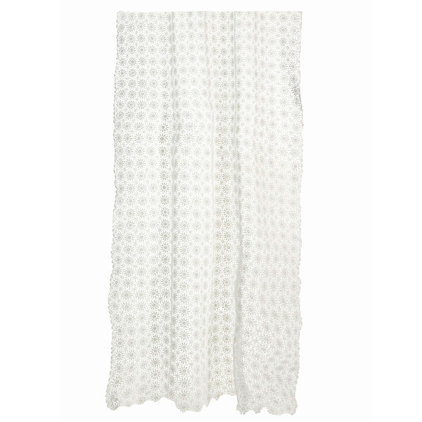 sconto Vorhang aus weißem Häkelspitzenstoff cm 140x290