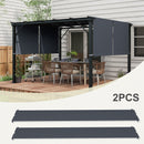 Copertura per Gazebo Pergola 488x122 cm con Tasche e Cinghie in Poliestere Grigio Carbone  
