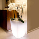 Vaso Luminoso da Giardino a LED 40x40x57 cm in Resina 5W Jasmine Bianco Freddo