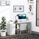 Scrivania da Ufficio ad Angolo Bianca 117x83.5x76 cm 