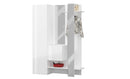 Mobile Ingresso Appendiabiti e 2 Specchi 140x35x191 cm Kompact Bianco Lucido  
