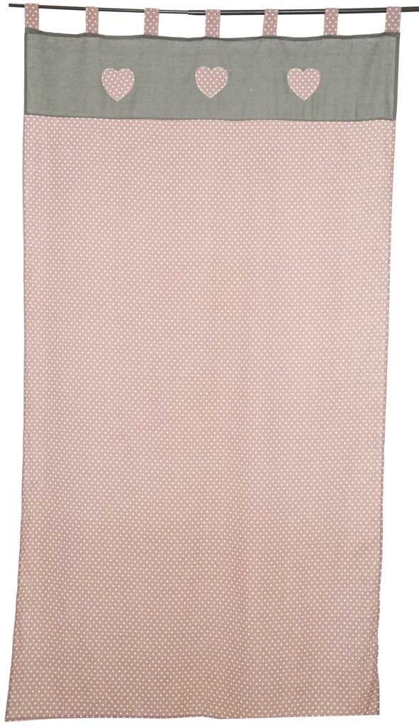acquista Rosa Vorhang mit Herzdekoration cm 154x 260