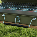 Barbecue Portatile e Pieghevole a Valigetta 47x30x28 cm a Carbonella Verde  