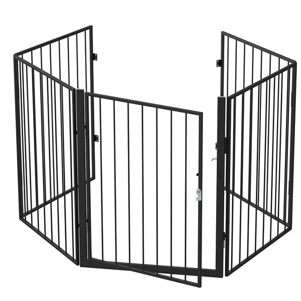 Cancello Cancelletto Protezione Camino Cani e Bambini Recinto Divisorio 3mt Nero prezzo
