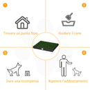 Lettiera per Cani 51x63 cm con Prato Sintetico e Vassoio Inferiore per Interno ed Esterno  