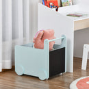 Carrello Portagiochi con Lavagne 47x35x45,5 cm in Legno MDF Azzurro