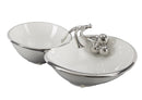Svuota Tasche Balloons 32x20,5x8 cm in Ceramica Bianco e Argento
