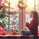 Giostra in Metallo Natale Decorazione Addobbo Natalizio Decorativo 19x19x23 cm