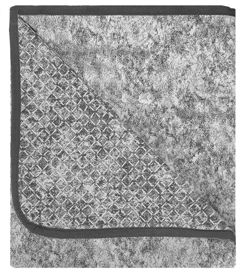 Copridivano con Penisola Sinistra in Poliestere e Cotone Grigio Scuro Varie Misure